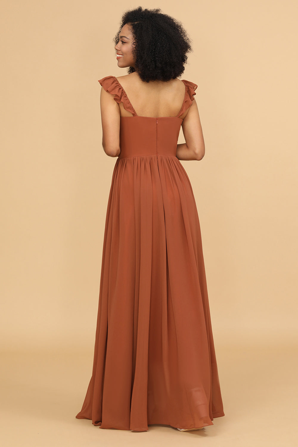 terracotta color dress